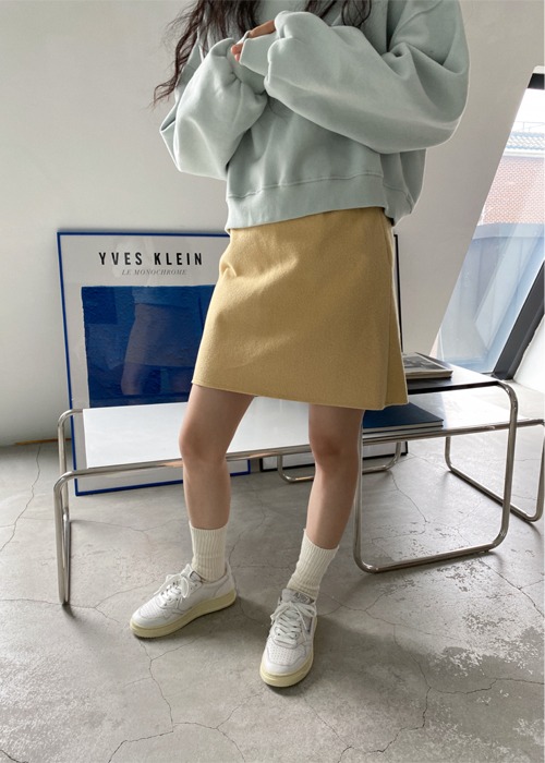 Faux Wool Mini Skirt(3color)