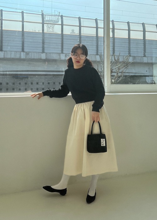 Cotton Bell Skirt(2color)